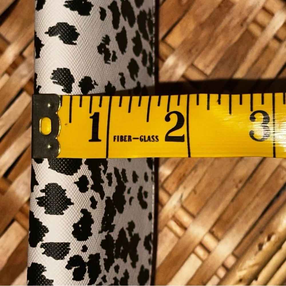 NIB Trina Turk Large Zip Around Wallet Black/White Animal Print
